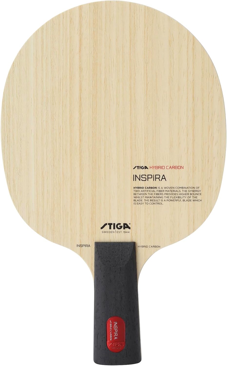 STIGA Inspira Hybrid Carbon Table Tennis Blade, Offensive Professional Blade with Maximum Control & Power