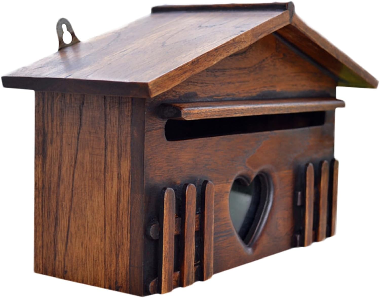 CUBANE Post Box, Wall Mounted Letterbox, Letter Boxletterbox Mailbox Wall Mount Suggestion Box Wooden Mailbox Outddor Post Box Creative Letter Box for Home Company Country Rustic Décor Mailbox