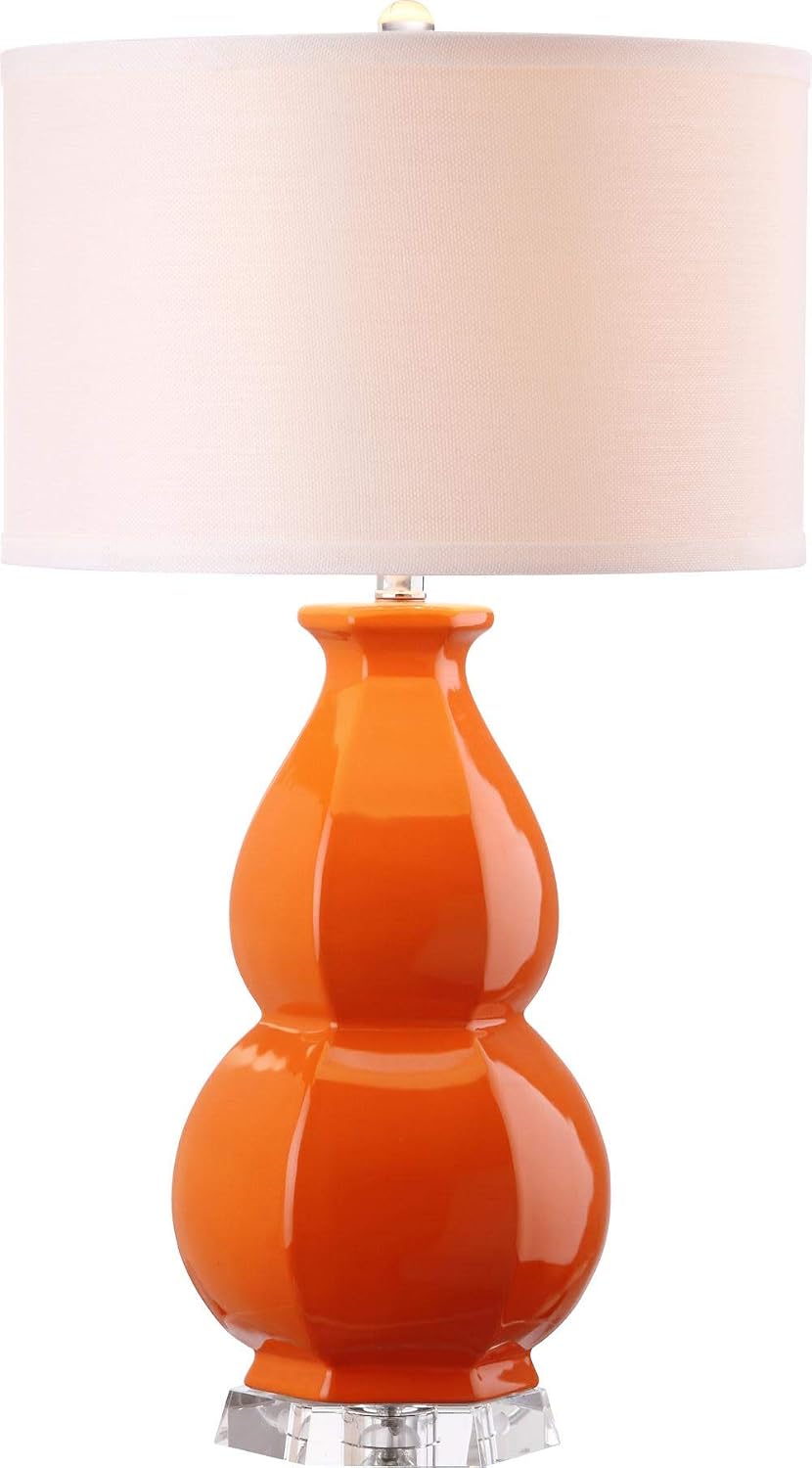 Safavieh Lighting Collection Juniper Light Blue White and Orange Base Table Lamp