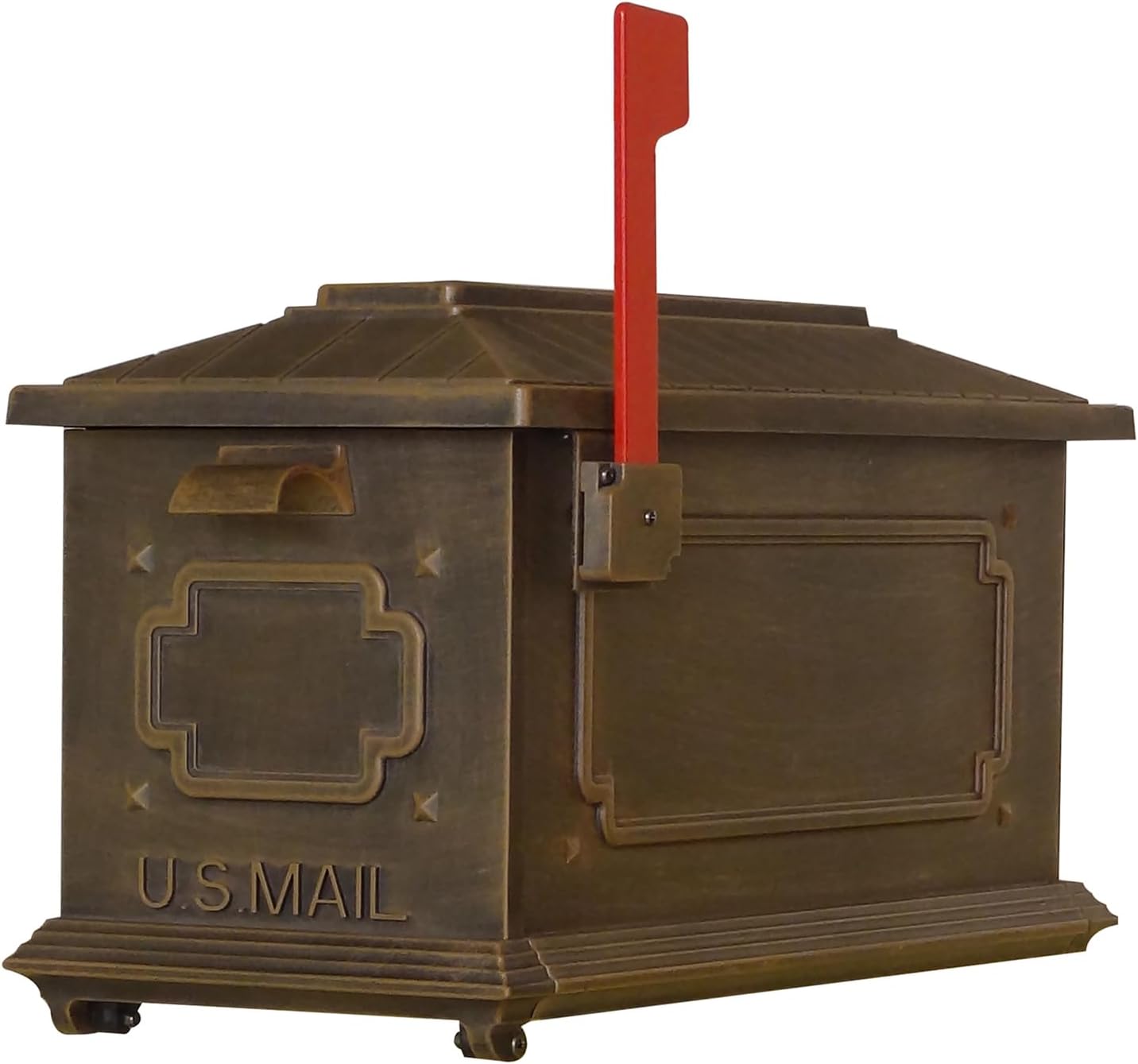 Special Lite Kingston Curbside Mailbox - Copper Aluminum Mailbox for Post Mount - SCK-1017-CP