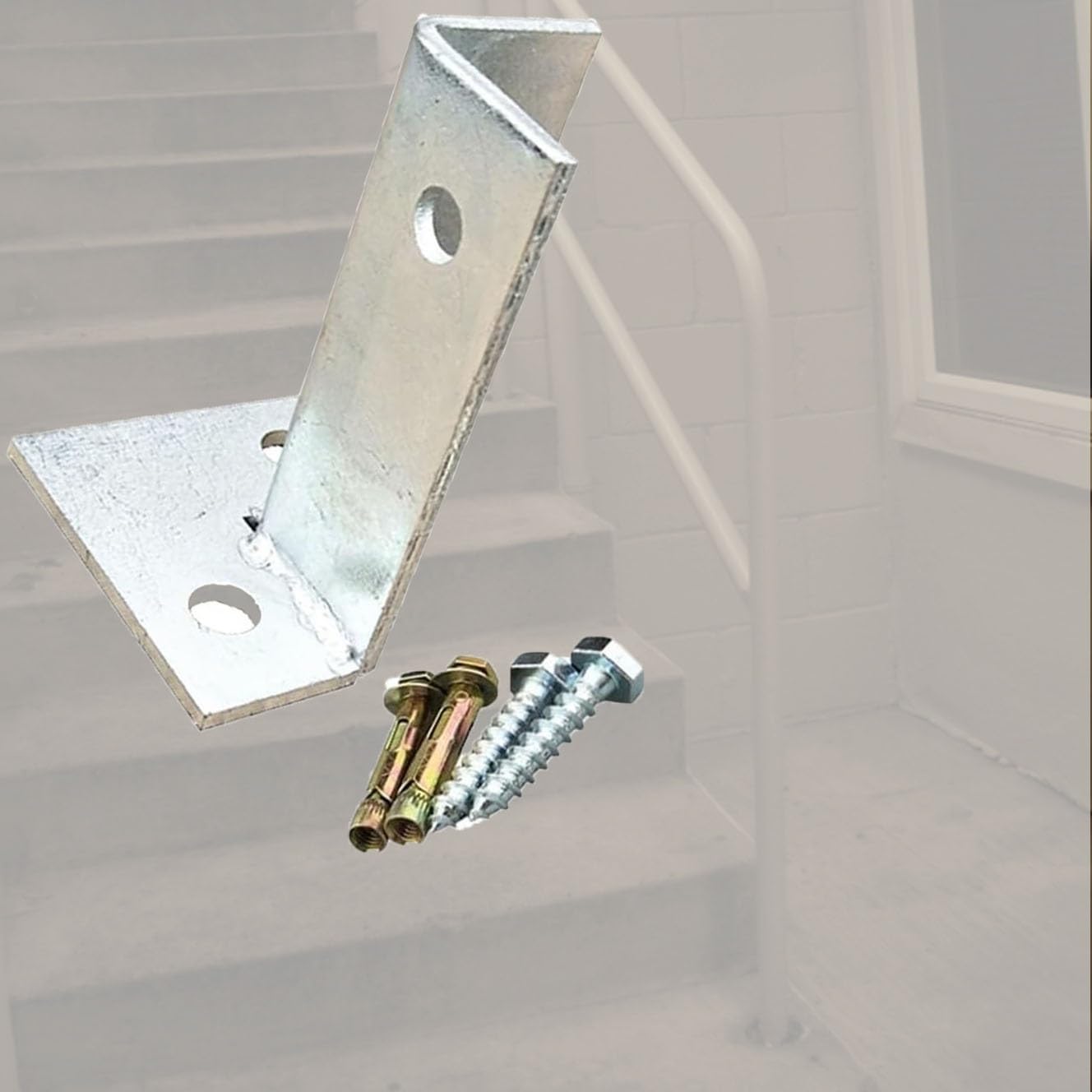 Galvanised Steel Pillar Stand Base for Gardens/Pergola, Sturdy Construction Mailbox Post Base Brackets, Heavy Duty Post Anchors Wood Post Support Base for Deck Railing(10pcs)