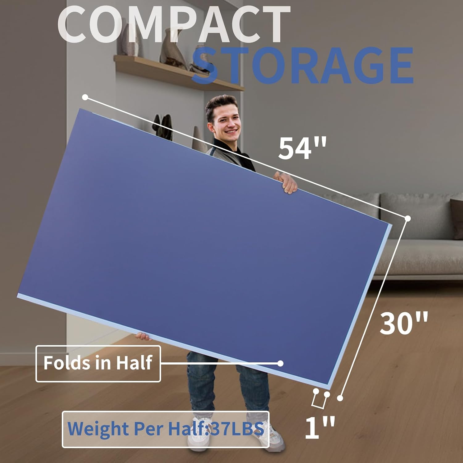 Foldable Ping Pong Table Top for Billiard Table, 9x5FT Table Tennis Table Topper for Pool Table, Indoor Outdoor Portable Table Tennis Conversion Top w/Net & Foam Padding