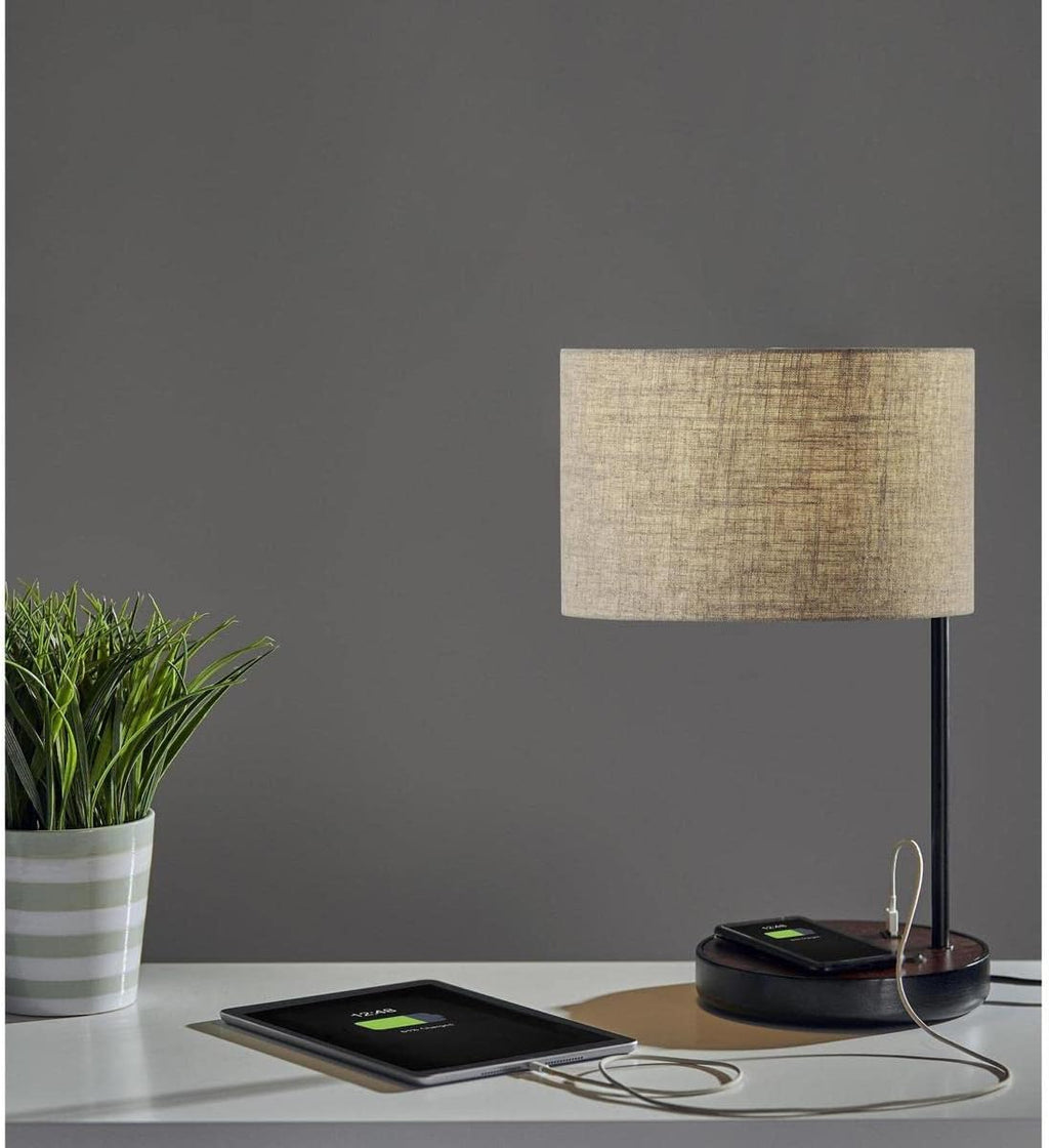 Adesso Oliver Wireless Charging Table Lamp