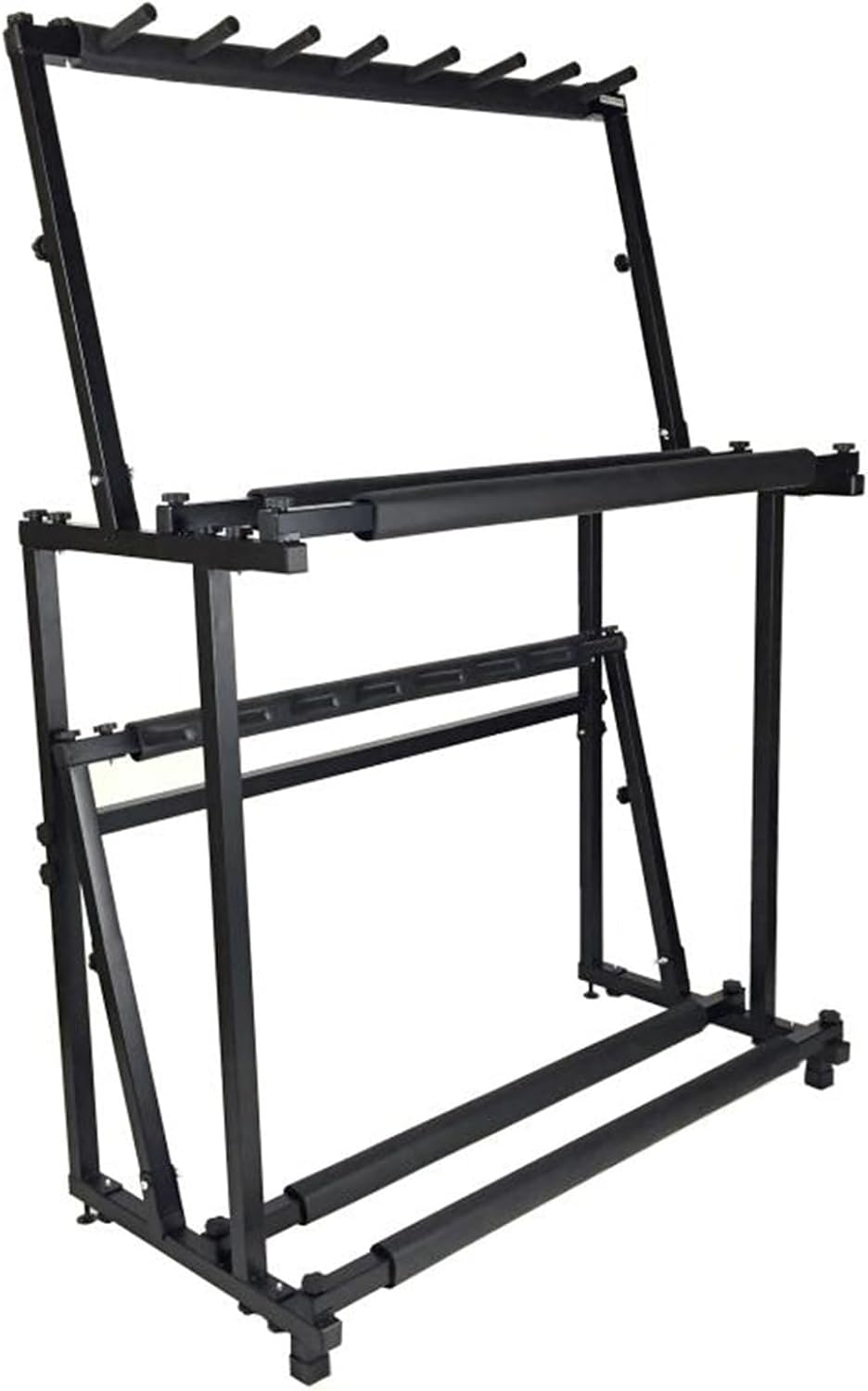 Tennis Racket Storage Rack for Adults Kids, Large Garage Driveway Backyar Tennis Training Equipment, Hold Up 14 Tennis/Badminton Racket, Black