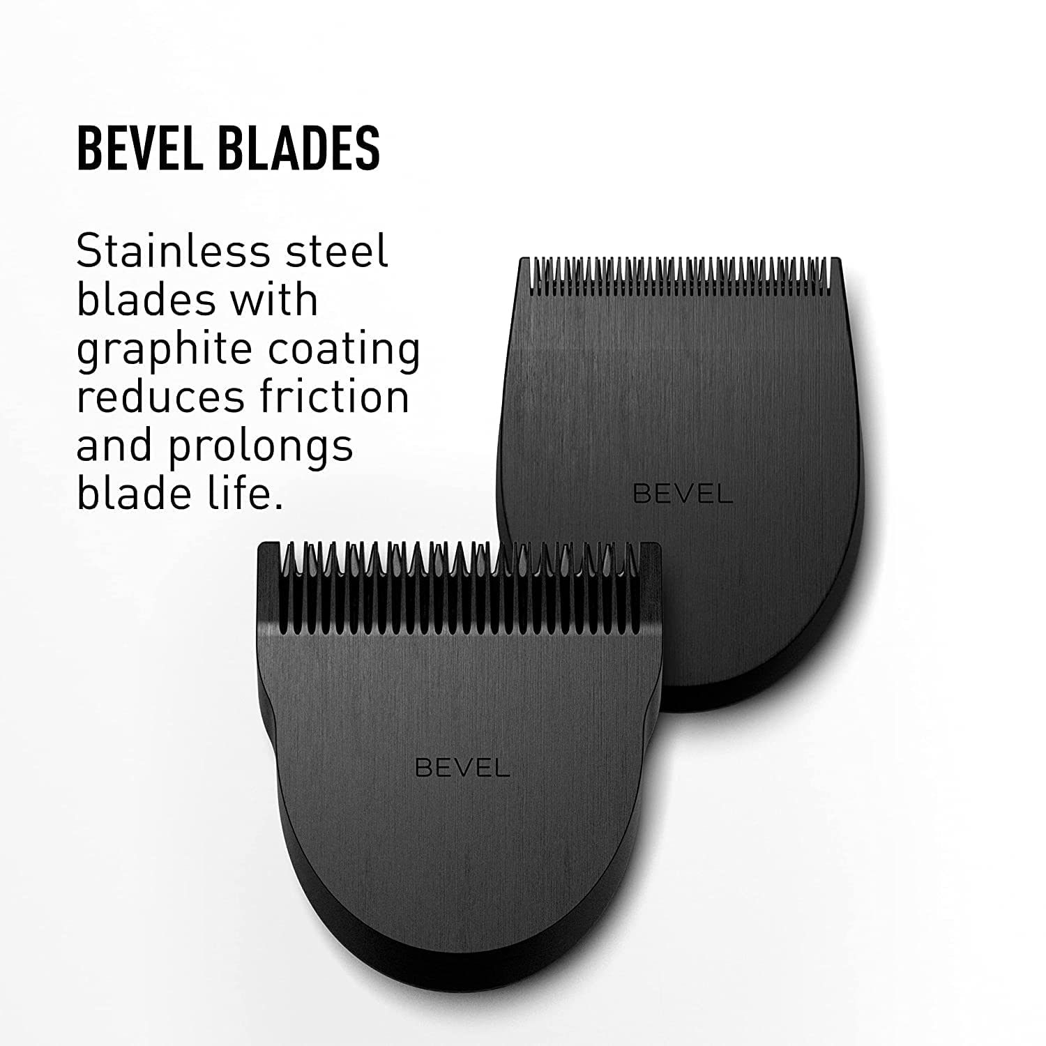 Bevel Professional Hair Clippers & Beard Trimmer for Men, Barber Supplies, Cordless Clippers, Trimmer for Men, 4 Hour Rechargeable Battery, Black