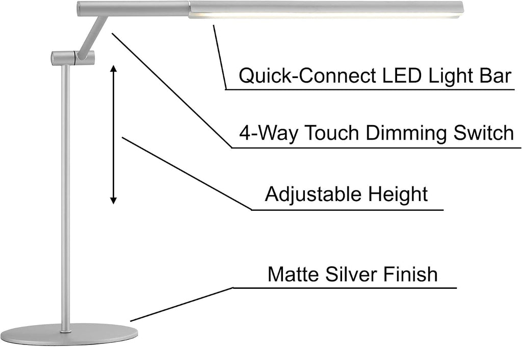 Lite Source Tilla 23 1/4' High Silver Adjustable Arm LED Desk Lamp