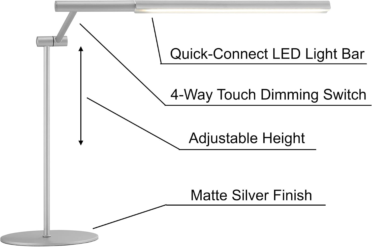 Lite Source Tilla 23 1/4' High Silver Adjustable Arm LED Desk Lamp