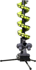 Furlihong 3807BH Tennis Ball Machine with Triangular Base, Adjustable Speeds, Oscillating Left&Right, Up&Down Swing Launch Port, for All Levels Training