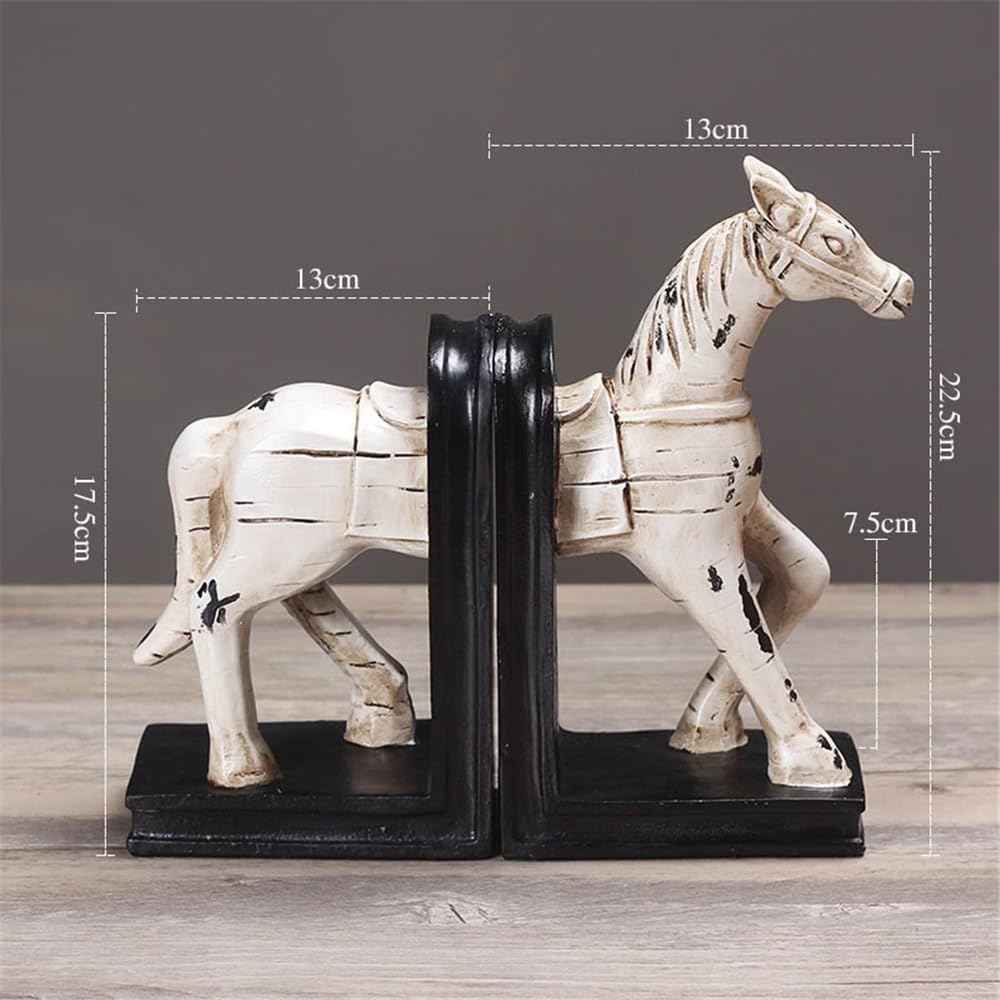 Home Resin Book Ends Vintage Bookends or Door Stops for Animal and Book Lovers Decorative Bookends Decor