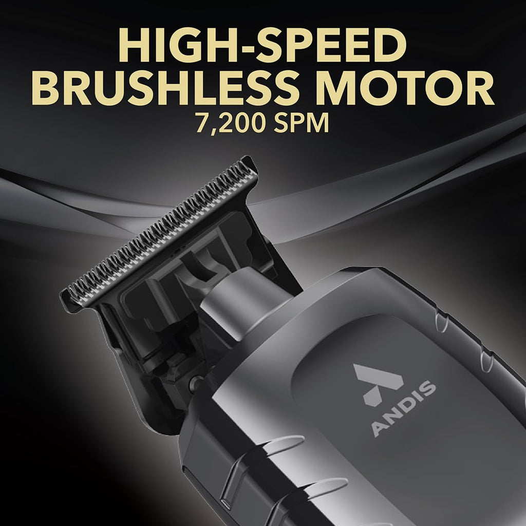 Andis 562627 GTX-EXO II Professional Cordless Lithium-ion Electric Beard & Hair Trimmer with Charging Stand, Black Chrome