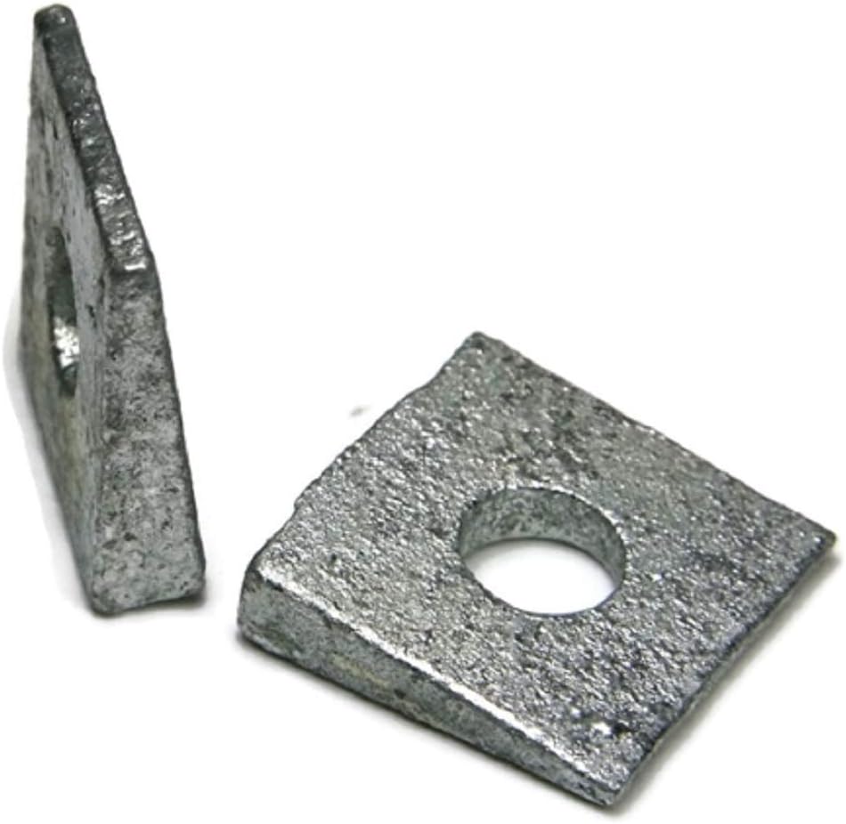 Beveled Square Washers Hot Dipped Galvanized - 1' Qty 100