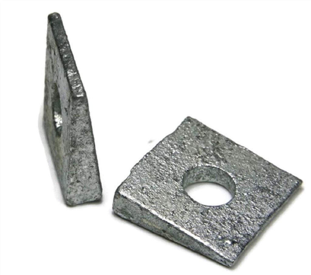 Beveled Square Washers Hot Dipped Galvanized 5/8' - Qty-250