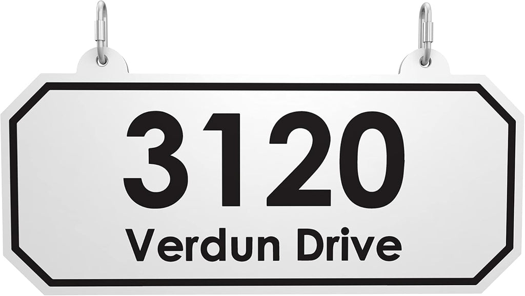 4Ever Products The Eastwood Mailbox System with Personalized Hanging Address Plate, Decorative Base, 72' White Vinyl Post, and Newport Style Cap