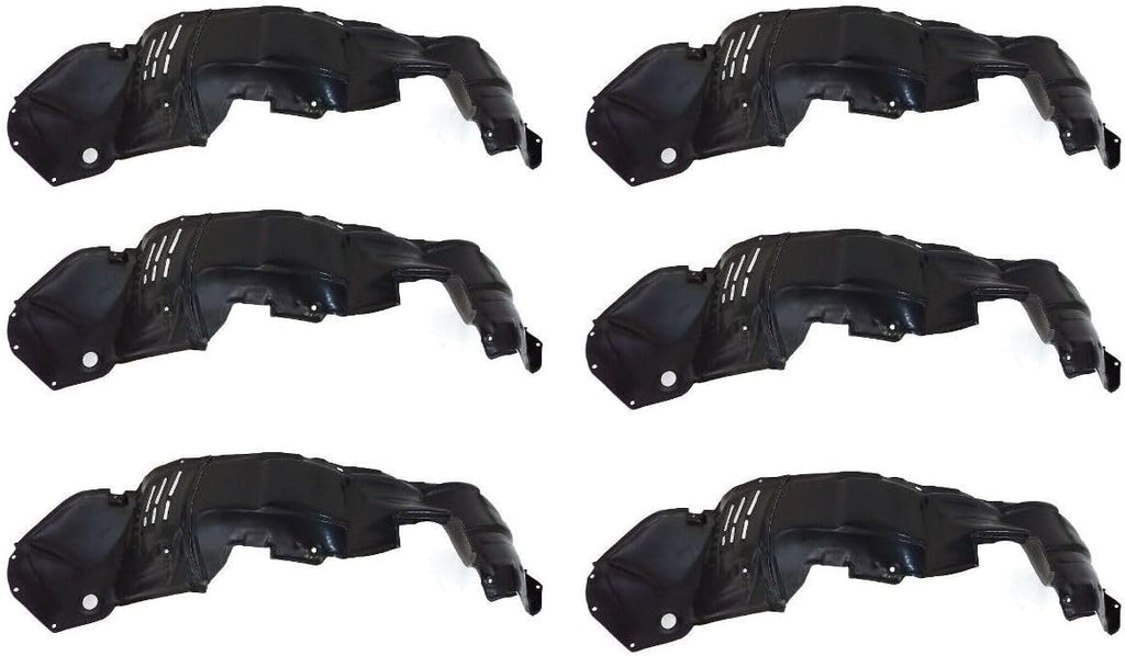 Splash Shield 6 Set of - Wheel Liner Right Passenger Front Side Plastic for Lexus for RX330 2004-2006 for RX350 2007-2009