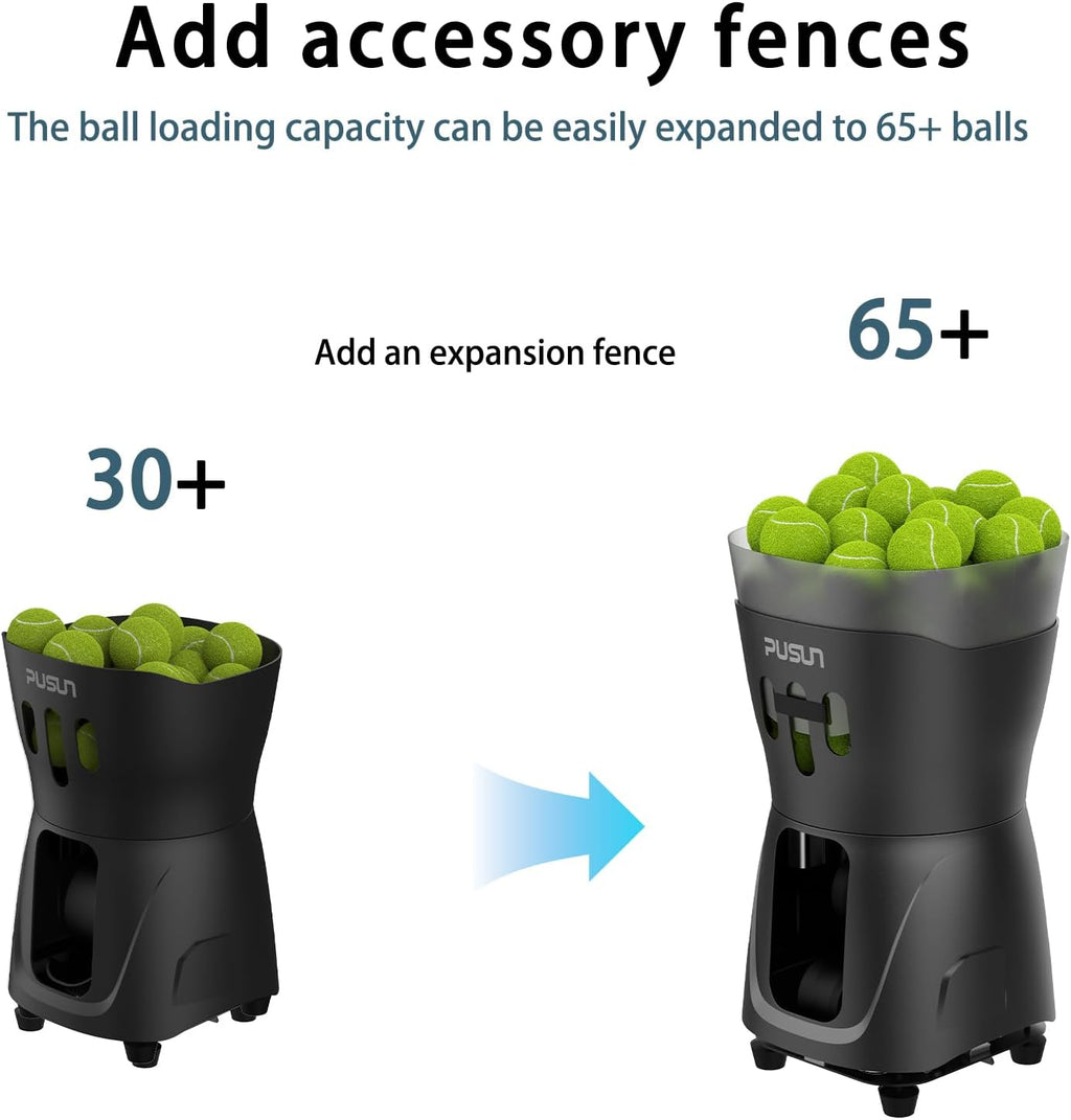 PT-MINI PRO-【Portable & Smart Tennis Ball Machine】 Perfect for Beginner Training | 65+ Ball Capacity | 3-5 Hours Battery Life | Speed 8-60km/h | Fixed Toss | Controlled via Mobile App