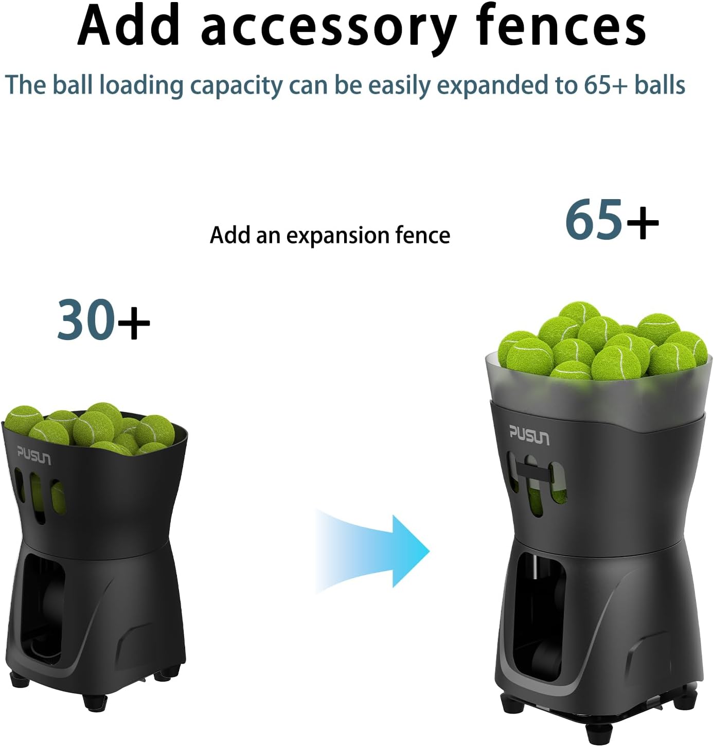 PT-MINI PRO-【Portable & Smart Tennis Ball Machine】 Perfect for Beginner Training | 65+ Ball Capacity | 3-5 Hours Battery Life | Speed 8-60km/h | Fixed Toss | Controlled via Mobile App