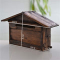 Mail Boxes Wall Mounted Mailbox Parcel Box Outdoor Solid Wood House Letter Box Villa Wooden Retro Post Box Comment Complaint Box Post Box Parcel Box Drop Box LSDRALOBBEB 1025