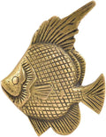 Indian Shelf 20 Piece Fish Gold Brass Decorative Dresser Handles Drawer Knobs Cabinet Pulls Elegant Hardware Style