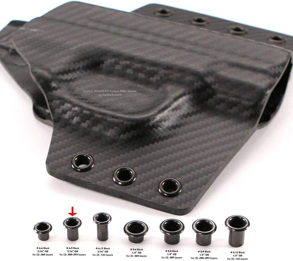 Eyelet Setting Press + #6-9 & #8-9 Eyelet Bundle - (Master Series Press) - (Includes: Arbor Press, 3/16 + 1/4 Eyelet Setting Dies) - (#6-9 & #8-9 Black Coated Eyelets) - for DIY Hobby & C
