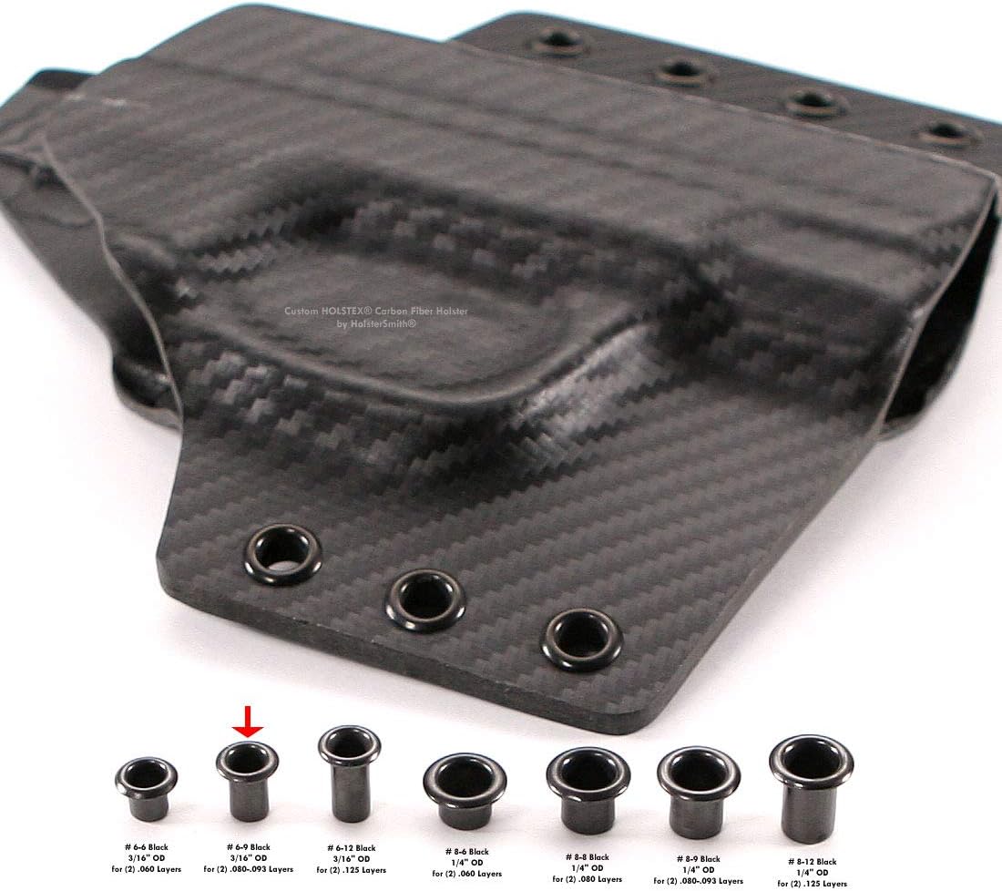 Eyelet Setting Press + #6-9 & #8-9 Eyelet Bundle - (Master Series Press) - (Includes: Arbor Press, 3/16 + 1/4 Eyelet Setting Dies) - (#6-9 & #8-9 Black Coated Eyelets) - for DIY Hobby & C