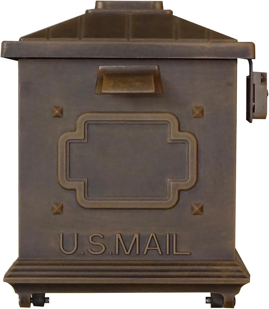 Special Lite Kingston Curbside Mailbox - Copper Aluminum Mailbox for Post Mount - SCK-1017-CP