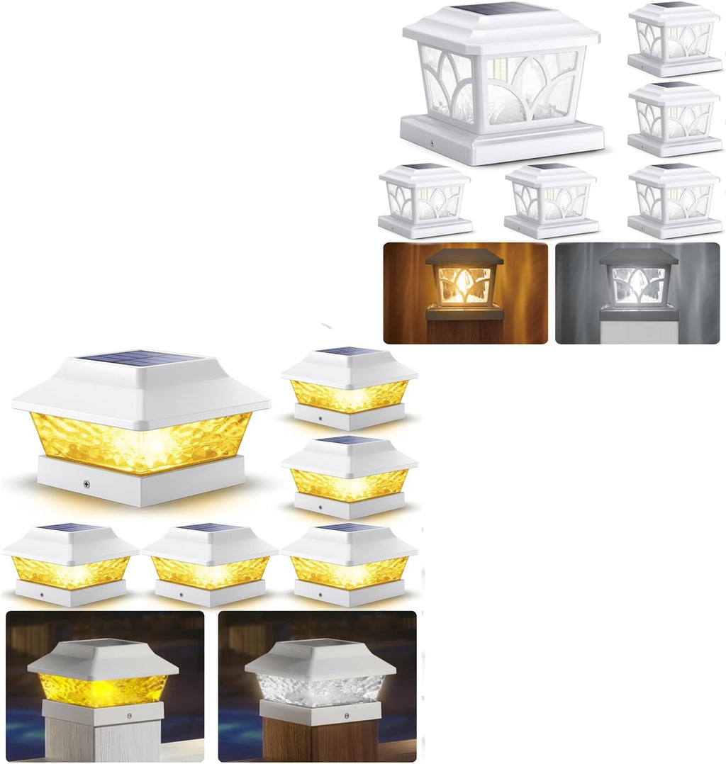 SIEDiNLAR Solar Post Cap Lights Aluminium & Solar Post Lights Metal 4x4