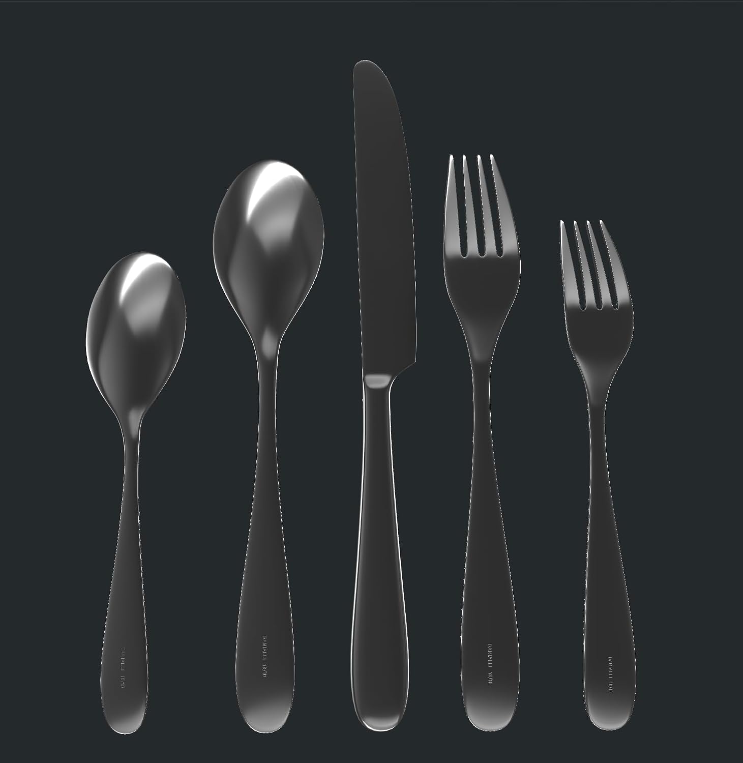 Danialli Silverware Set for 6 – 18/10 Stainless Steel Flatware, Mirror Finish, Dishwasher Safe, Durable and Balanced Utensils, Modern Tableware (30-Piece Set, Fidenza)