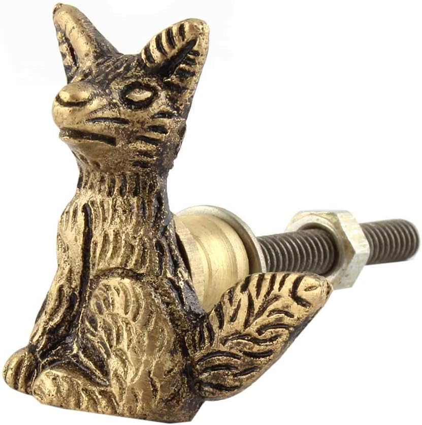 Indian Shelf 20 Piece Fox Gold Brass Decorative Drawer Pulls Dresser Handles Cabinet Knobs Modern Touch