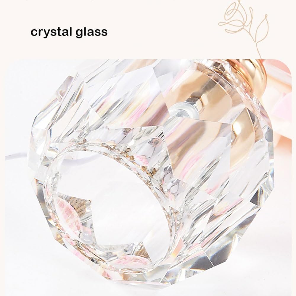 Crystal Table lamp Rose Crystal Desk LampDelicate Romantic Bedroom Bedside Creating Atmosphere Table Lamps