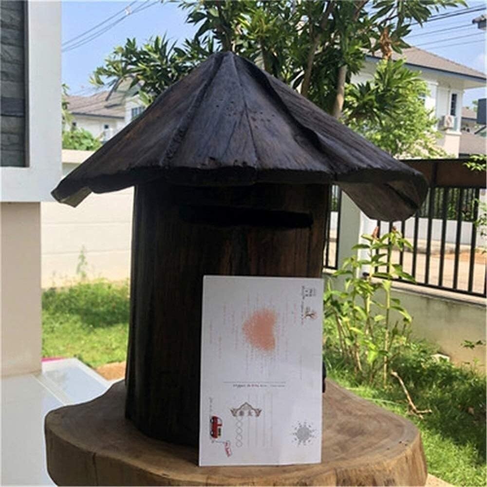 Post Box, Letter Box Mailbox Classic Wooden Mailbox Modern House Vertical Wall Mount Creative Decoration Mailboxes Outdoor Letter Box