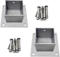 1.6x1.6 2x2 4x4 6x6 8x8 Inch Post Base for Wood Deck 2 Pcs 4 Pack, Outdoor Mailbox Pergola Fence Concrete Ground Post Holder Bracket/Railing Column Wooden Pile Standoff, Square Fence Anchor