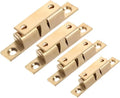 Sliding Door Lock, Door Catch 50pcs Switch Closer Screws Brass Cupboard Lock Buckle Damper Buffer Wardrobe Stopper(60mm)