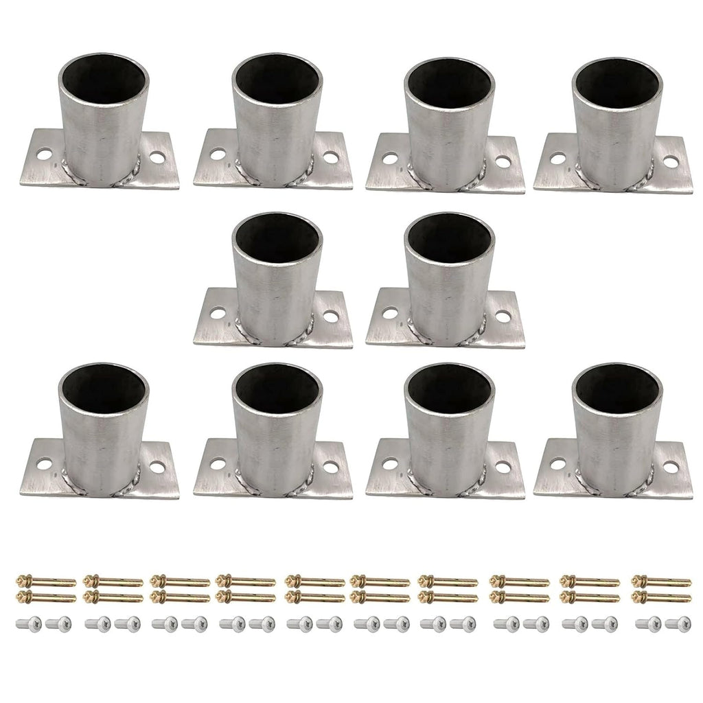 Round Post Base Bracket, Heavy Duty Mailbox Mounting Anchor/Fence Column Pole Mount Bracket for Wood Concrete Floors Metal Post, Post Sleeve 2 3 4 5 6 7 Inch Dia(10 pcs,Dia 150 mm/5.9 in)