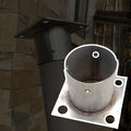 Wooden Fence Pavilion Base Bracket, Round Post Stand Bracket for Porch/Patio/Post Light/Flag Round Posts, Pavilion Base, Sturdy Construction(Dia 3.9 X 3.9IN(100 X 100MM),2 pcs)