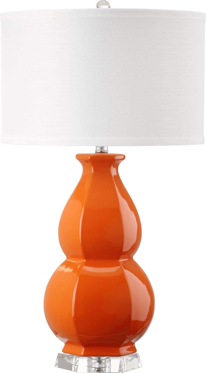 Safavieh Lighting Collection Juniper Light Blue White and Orange Base Table Lamp