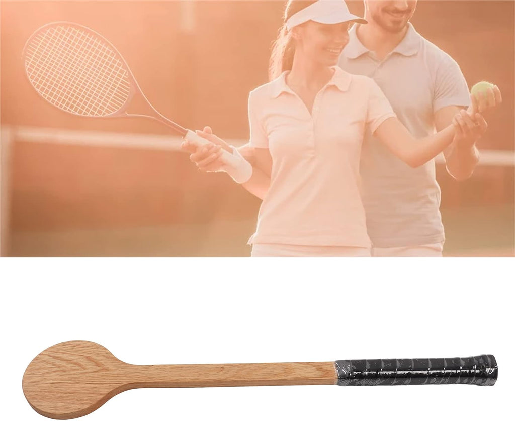 Wooden Spoon Tennis Pointer, Reliable Tennis Pointer Spoon Wood Tennis Sweet Pointer Trainer Racket Swing Practice Training Aid with Storage Bag for Tennis Trainer