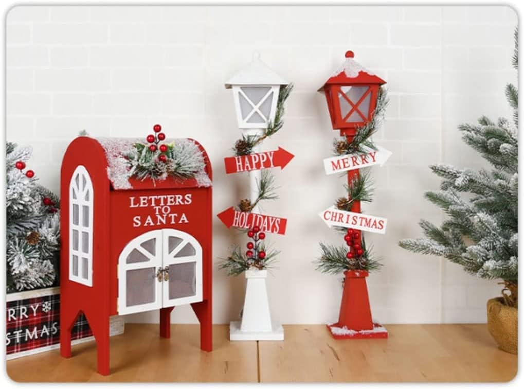 Key Drop Box Creative Mailbox Christmas Wooden Post Box Family Mailboxes Metal Drop Box Handmade Mailboxes Easy to Install