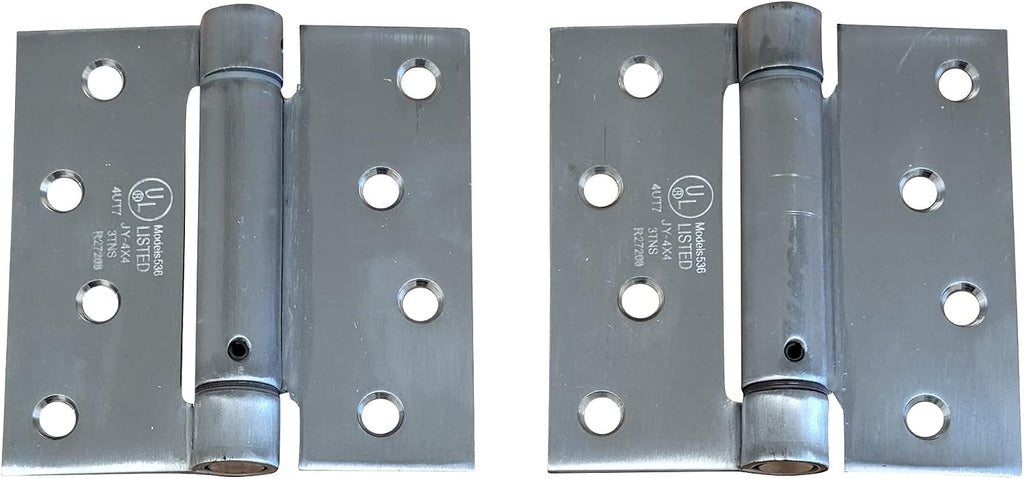 Hinge Outlet Stainless Steel Spring Hinge - 4 Inch Square - Highly Rust Resistant - 6 Pack