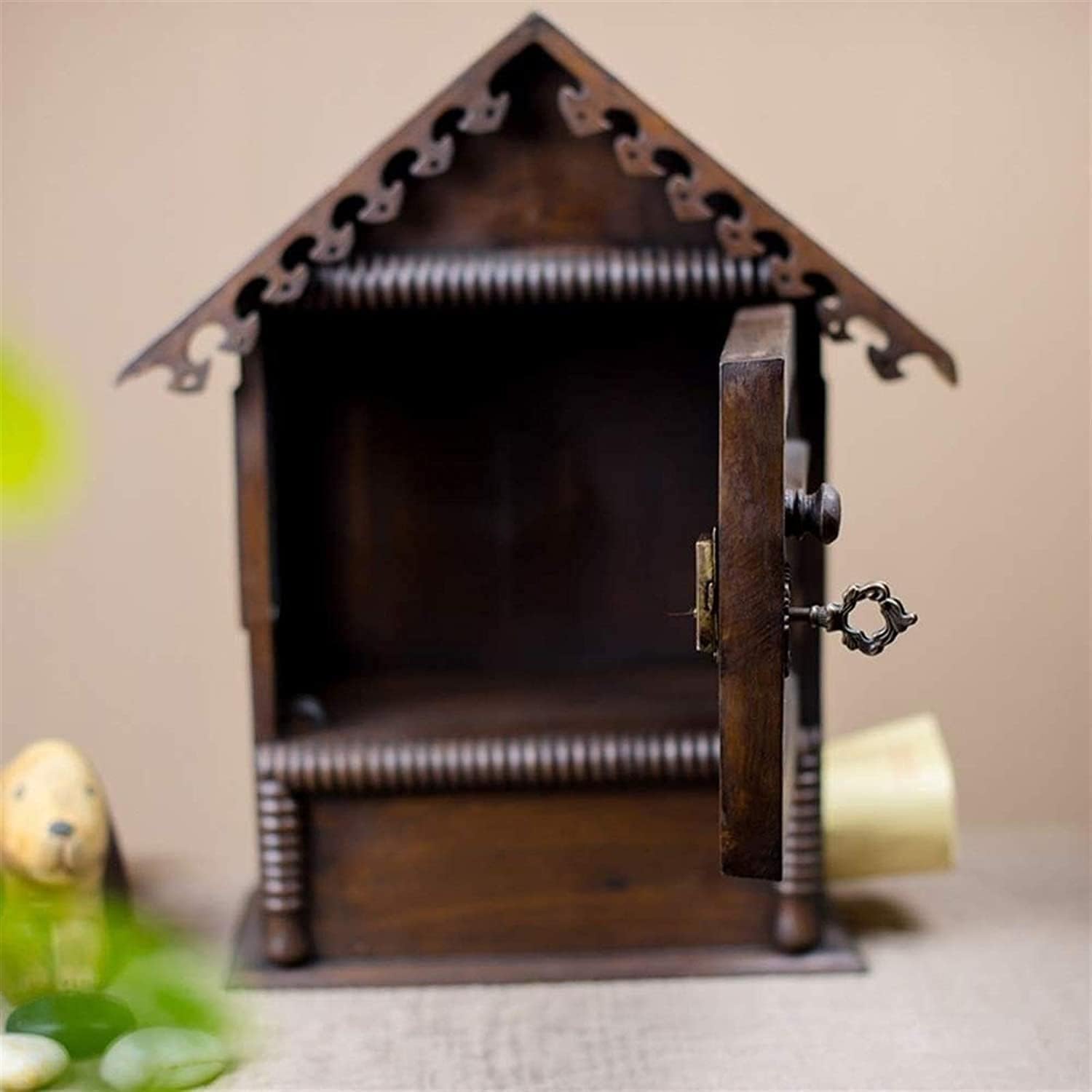 Wall-Mounted Mailbox, Wooden Post Box, Mailboxes Wall Mounted, Easy to Install, Suitable for Villa, Outdoor, School, Family