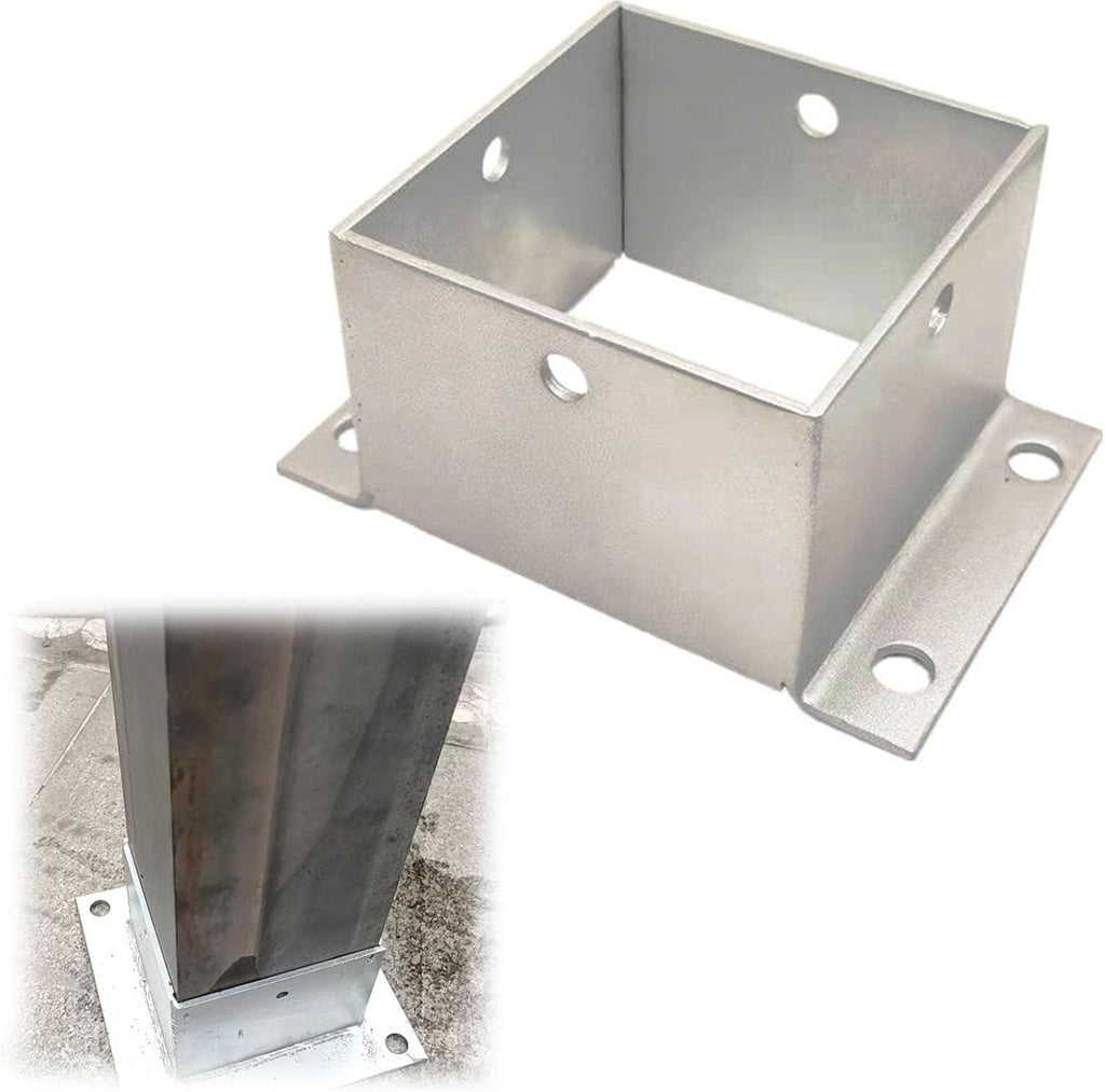 LZMZMQ 4 Pcs Post Base 3x3 4x4 5x5 6x6, Stainless Steel Flange Anchor Base for Protecting Fences/Mailbox/Porch Railings, Pergola Post Base Bracket(70mm/2.8in)