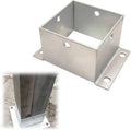LZMZMQ 4 Pcs Post Base 3x3 4x4 5x5 6x6, Stainless Steel Flange Anchor Base for Protecting Fences/Mailbox/Porch Railings, Pergola Post Base Bracket(70mm/2.8in)