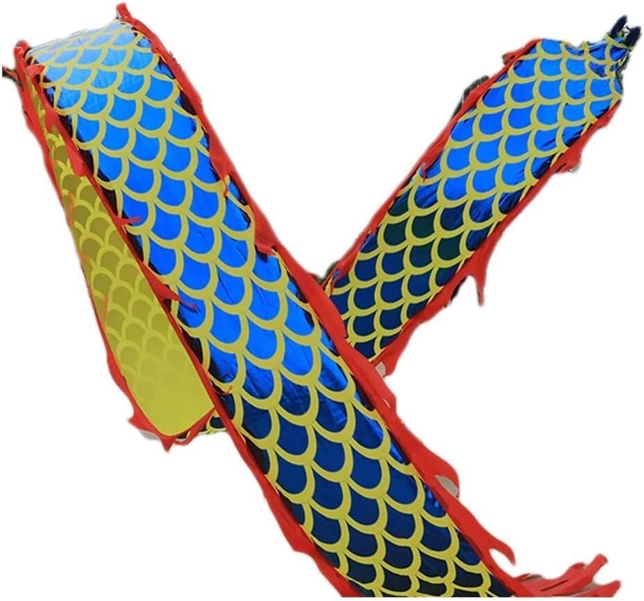 Fitness Toys Children's and Adult Fitness Sports Ribbon, 6/8/10 M Extra Long Artistic Throwing Streamer Silk Flutter Swing Dragon Dance Ribbon(B,10m/32.8ft)