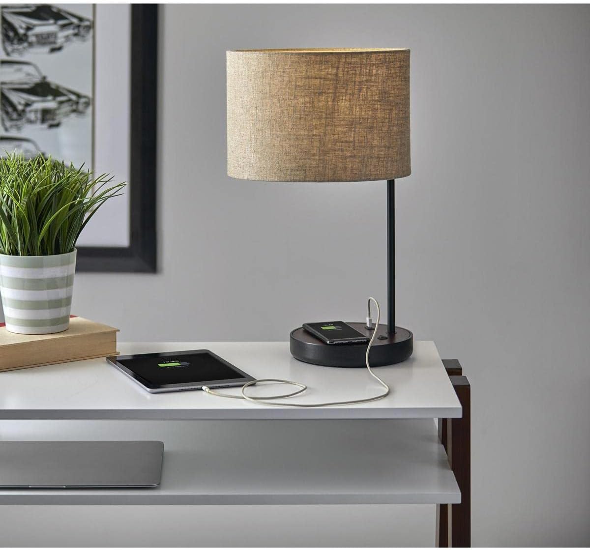 Adesso Oliver Wireless Charging Table Lamp