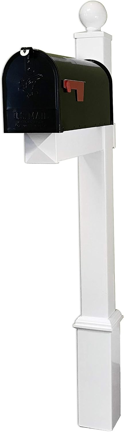 4Ever Products The Garfield Vinyl/PVC Mailbox Post (Includes Mailbox)