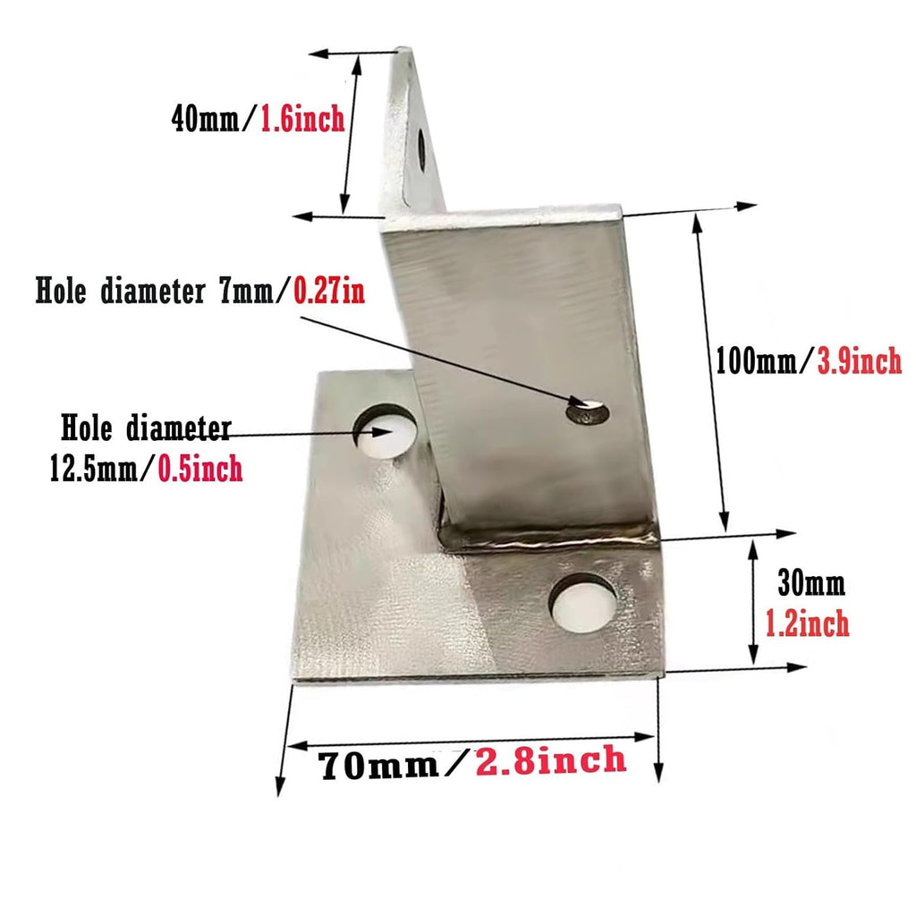 Heavy Duty Stand Alone Post Anchor Bracket, Steel Fence Post Anchor Base Fit 2x4 4x4 6x6 8x8, Post Base Metal Concrete Brackets for Wooden Mailbox/Pergola/Railing(10 pcs)