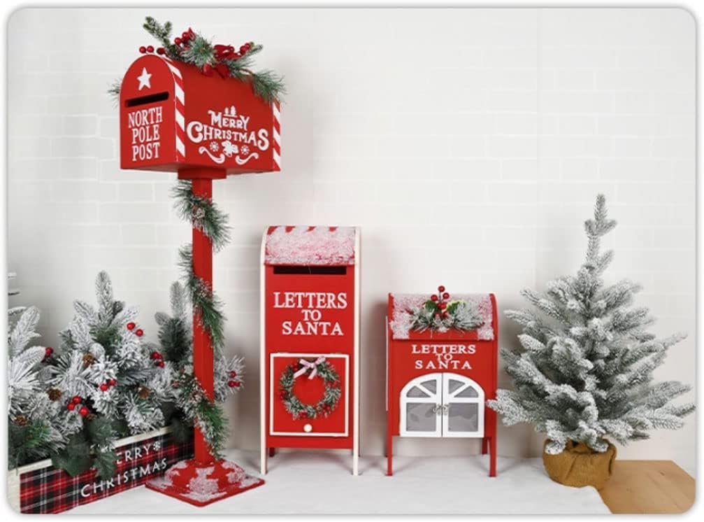 POCHY Exquisite Mailbox Creative Mailbox Christmas Wooden Post Box Family Mailboxes Metal Drop Box Handmade Mailboxes Safer