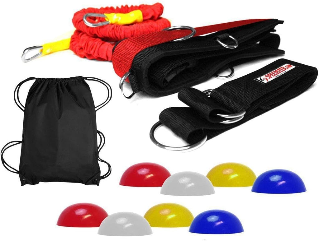 SPEEDSTER Pro Agility Speed Training System- Full System to Increase Athletes Speed and Agility at The Same Time- Includes Rocket Bungee, 2 Styles of Belts, Cones and Carry Bag