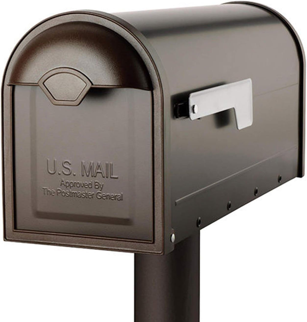 Zippity Outdoor Products ZP19013 Classica Mailbox Post and Architectural Mailboxes 8830RZ-10 Winston Post Mount Mailbox, Rubbed Bronze