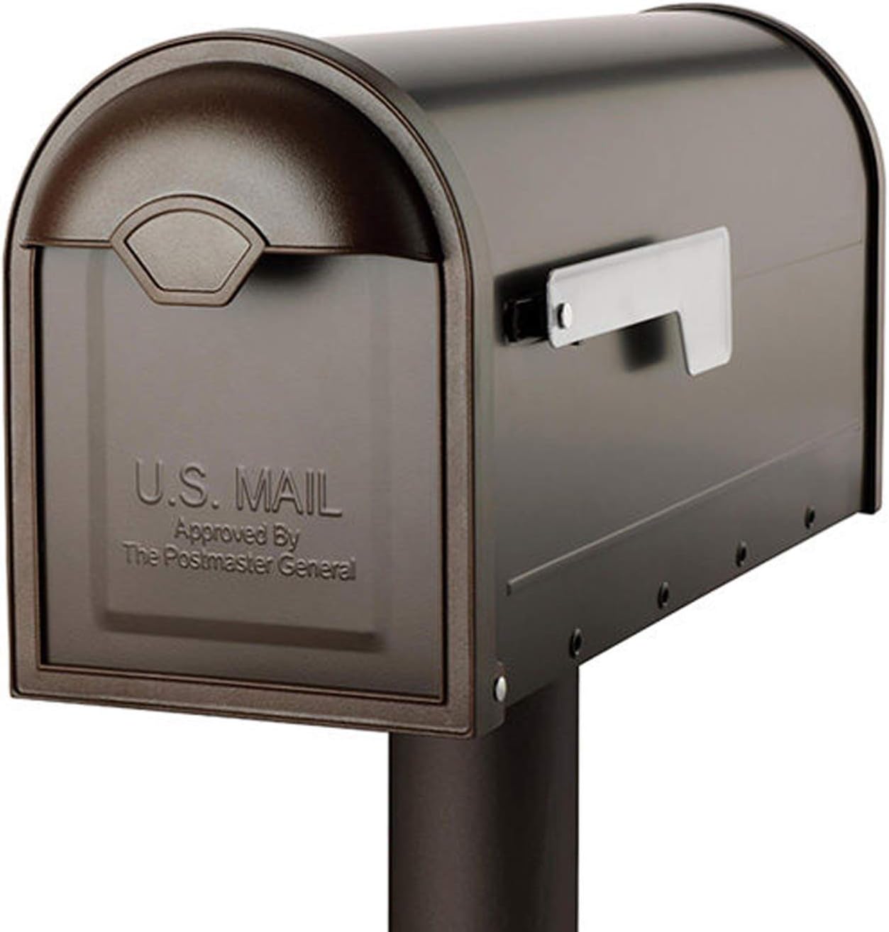 Zippity Outdoor Products ZP19013 Classica Mailbox Post and Architectural Mailboxes 8830RZ-10 Winston Post Mount Mailbox, Rubbed Bronze