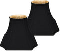 Royal Designs, Inc. BS-714-11BLK-2 Square Inverted Corner Bell Basic Lamp Shade, 5 x 11.5 x 8.5, Black with Gold, 2-Pack